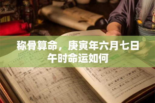 称骨算命，庚寅年六月七日午时命运如何