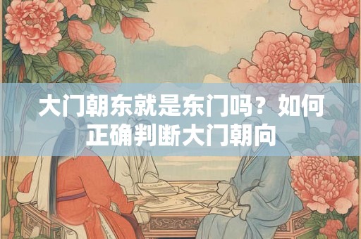 大门朝东就是东门吗？如何正确判断大门朝向