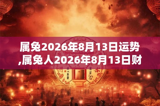 属兔2026年8月13日运势,属兔人2026年8月13日财运,生肖兔2026年8月13日运势