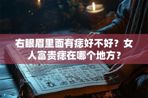右眼眉里面有痣好不好？女人富贵痣在哪个地方？