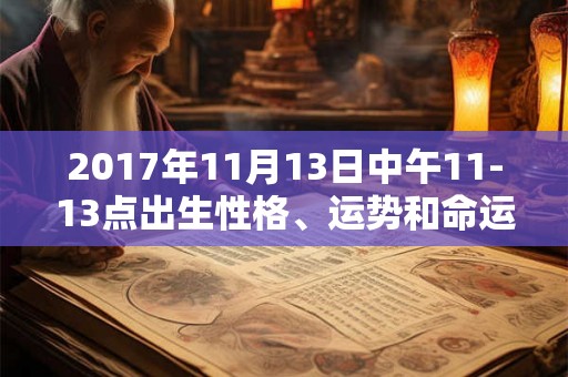 2017年11月13日中午11-13点出生性格、运势和命运