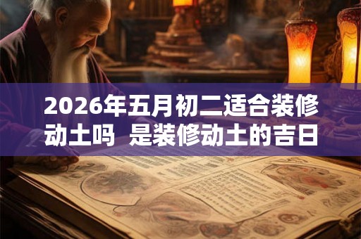 2026年五月初二适合装修动土吗  是装修动土的吉日吗
