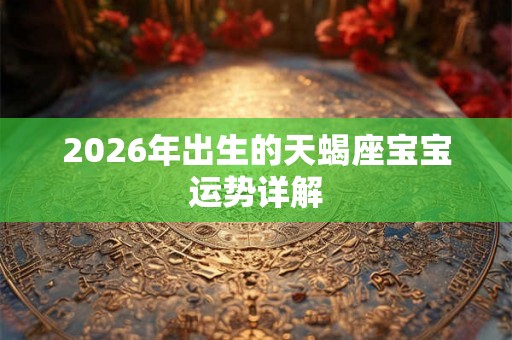 2026年出生的天蝎座宝宝运势详解