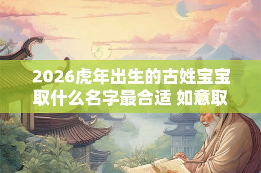 2026虎年出生的古姓宝宝取什么名字最合适 如意取名