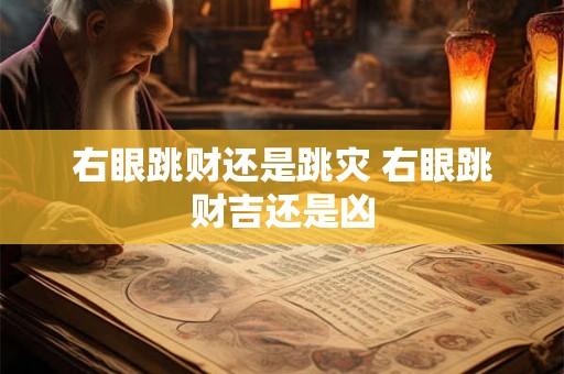 右眼跳财还是跳灾 右眼跳财吉还是凶 右眼跳财还是跳灾 右眼跳财吉还是凶