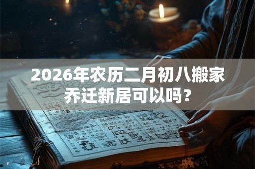 2026年农历二月初八搬家乔迁新居可以吗？