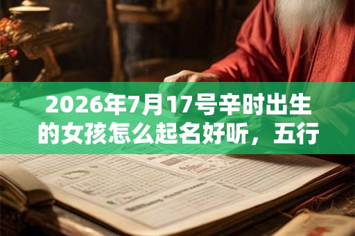2026年7月17号辛时出生的女孩怎么起名好听，五行是什么？