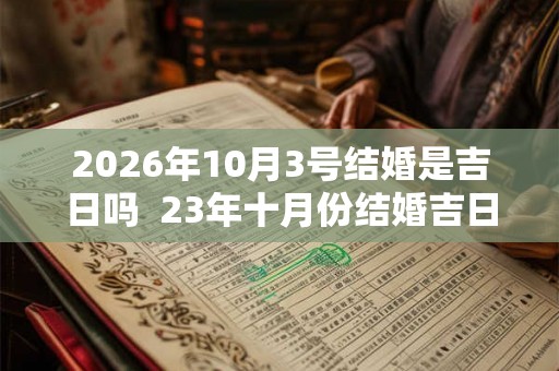 2026年10月3号结婚是吉日吗  23年十月份结婚吉日