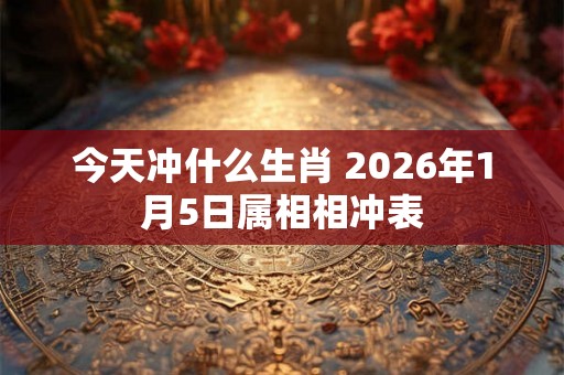 今天冲什么生肖 2026年1月5日属相相冲表