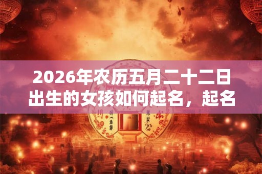 2026年农历五月二十二日出生的女孩如何起名,起名有什么方法? 2026年农历五月二十二日出生的女孩如何起名,起名有什么方法?