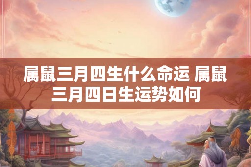 属鼠三月四生什么命运 属鼠三月四日生运势如何