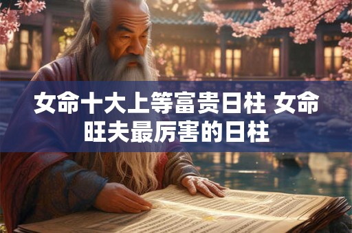 女命十大上等富贵日柱 女命旺夫最厉害的日柱