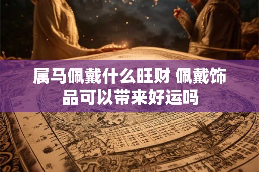 属马佩戴什么旺财 佩戴饰品可以带来好运吗