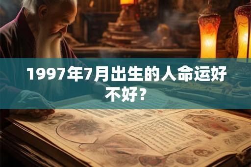 1997年7月出生的人命运好不好? 1997年7月出生的人命运好不好?