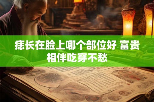 痣长在脸上哪个部位好 富贵相伴吃穿不愁