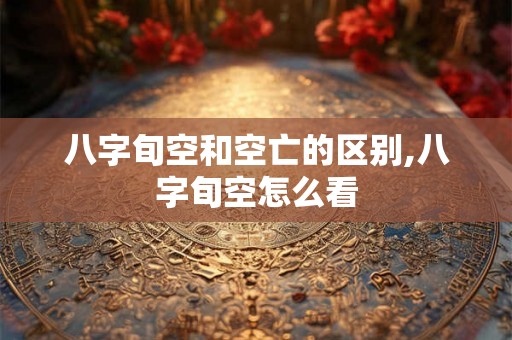 八字旬空和空亡的区别,八字旬空怎么看