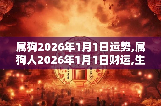 属狗2026年1月1日运势,属狗人2026年1月1日财运,生肖狗2026年1月1日运势