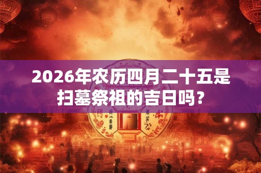 2026年农历四月二十五是扫墓祭祖的吉日吗？