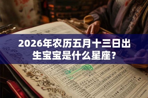 2026年农历五月十三日出生宝宝是什么星座? 2026年农历五月十三日出生宝宝是什么星座?