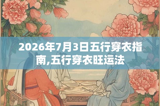 2026年7月3日五行穿衣指南,五行穿衣旺运法 2026年7月3日五行穿衣指南,五行穿衣旺运法