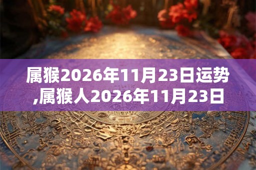 属猴2026年11月23日运势,属猴人2026年11月23日财运,生肖猴2026年11月23日运势