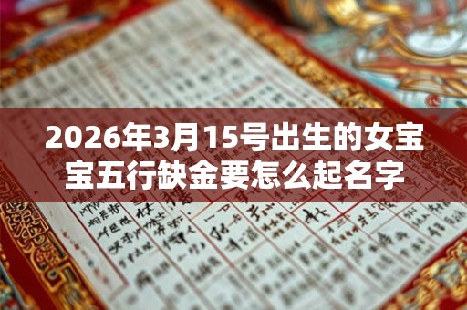 2026年3月15号出生的女宝宝五行缺金要怎么起名字 2026年3月15号出生的女宝宝五行缺金要怎么起名字
