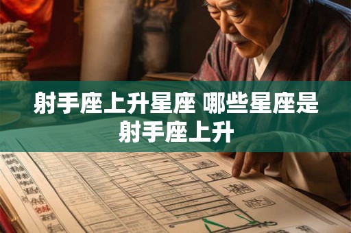 射手座上升星座 哪些星座是射手座上升