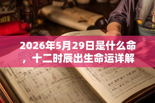 2026年5月29日是什么命，十二时辰出生命运详解