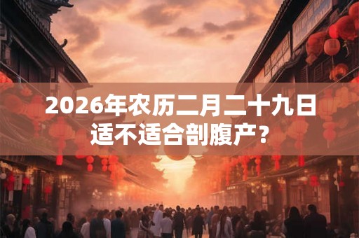 2026年农历二月二十九日适不适合剖腹产? 2026年农历二月二十九日适不适合剖腹产?