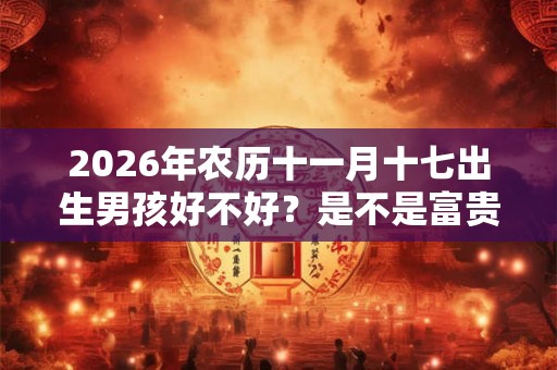 2026年农历十一月十七出生男孩好不好？是不是富贵命？