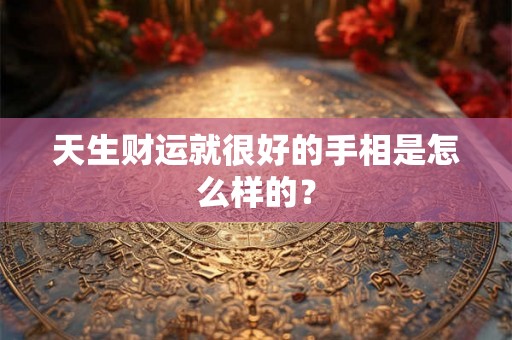 天生财运就很好的手相是怎么样的？