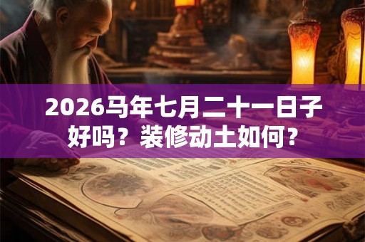 2026马年七月二十一日子好吗？装修动土如何？