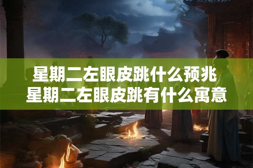 星期二左眼皮跳什么预兆 星期二左眼皮跳有什么寓意