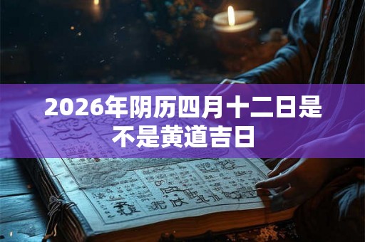 2026年阴历四月十二日是不是黄道吉日