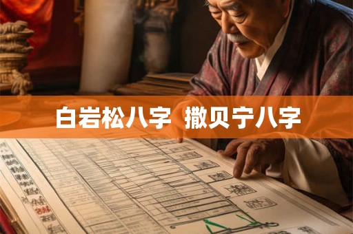 白岩松八字  撒贝宁八字