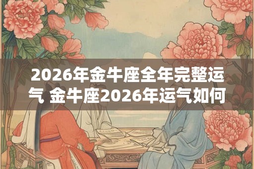 2026年金牛座全年完整运气 金牛座2026年运气如何 2026年金牛座全年完整运气 金牛座2026年运气如何