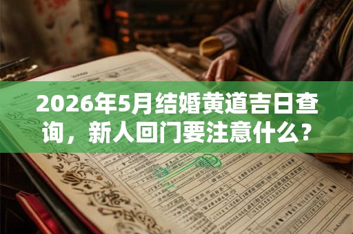 2026年5月结婚黄道吉日查询，新人回门要注意什么？