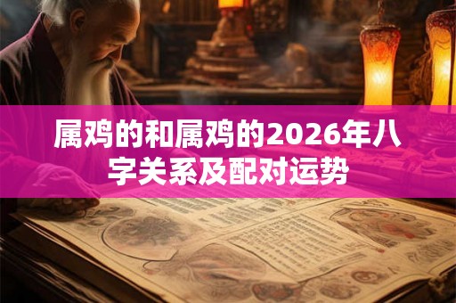 属鸡的和属鸡的2026年八字关系及配对运势