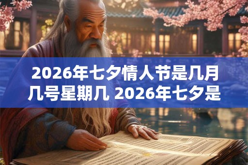 2026年七夕情人节是几月几号星期几 2026年七夕是什么时候 2026年七夕情人节是几月几号星期几 2026年七夕是什么时候