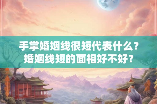 手掌婚姻线很短代表什么？婚姻线短的面相好不好？