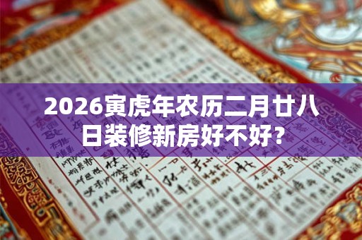 2026寅虎年农历二月廿八日装修新房好不好？