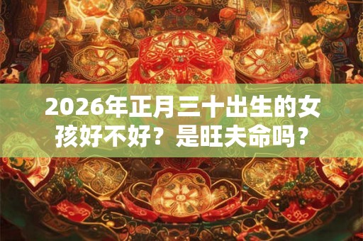 2026年正月三十出生的女孩好不好?是旺夫命吗? 2026年正月三十出生的女孩好不好?是旺夫命吗?