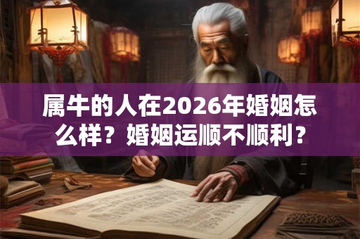 属牛的人在2026年婚姻怎么样？婚姻运顺不顺利？