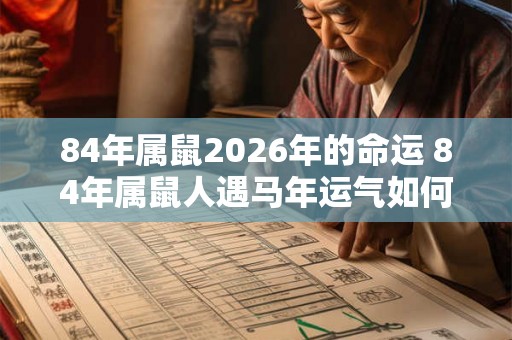 84年属鼠2026年的命运 84年属鼠人遇马年运气如何
