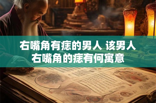 右嘴角有痣的男人 该男人右嘴角的痣有何寓意