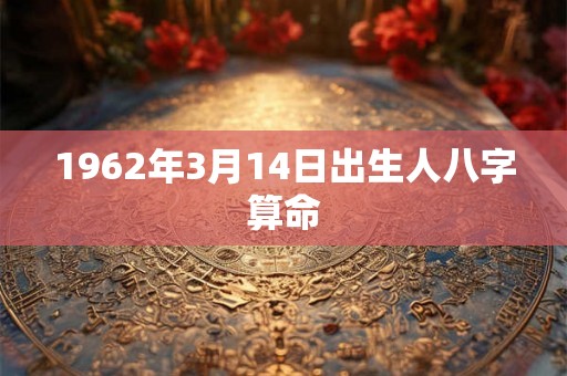 1962年3月14日出生人八字算命