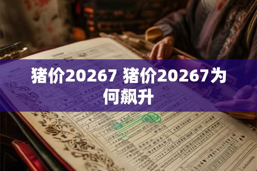 猪价20267 猪价20267为何飙升