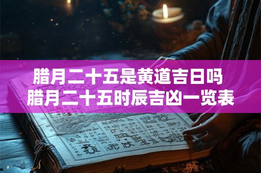 腊月二十五是黄道吉日吗 腊月二十五时辰吉凶一览表