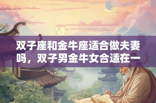 双子座和金牛座适合做夫妻吗，双子男金牛女合适在一起吗？