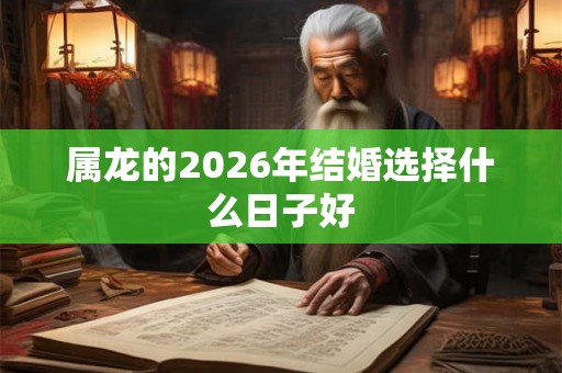 属龙的2026年结婚选择什么日子好 属龙的2026年结婚选择什么日子好